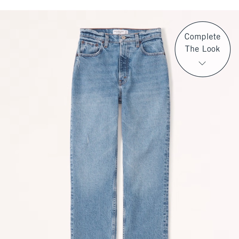 Ultra high rise straight jeans